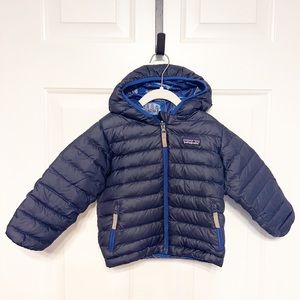 Patagonia Reversible Down Hoodie (Toddler) 3T Navy